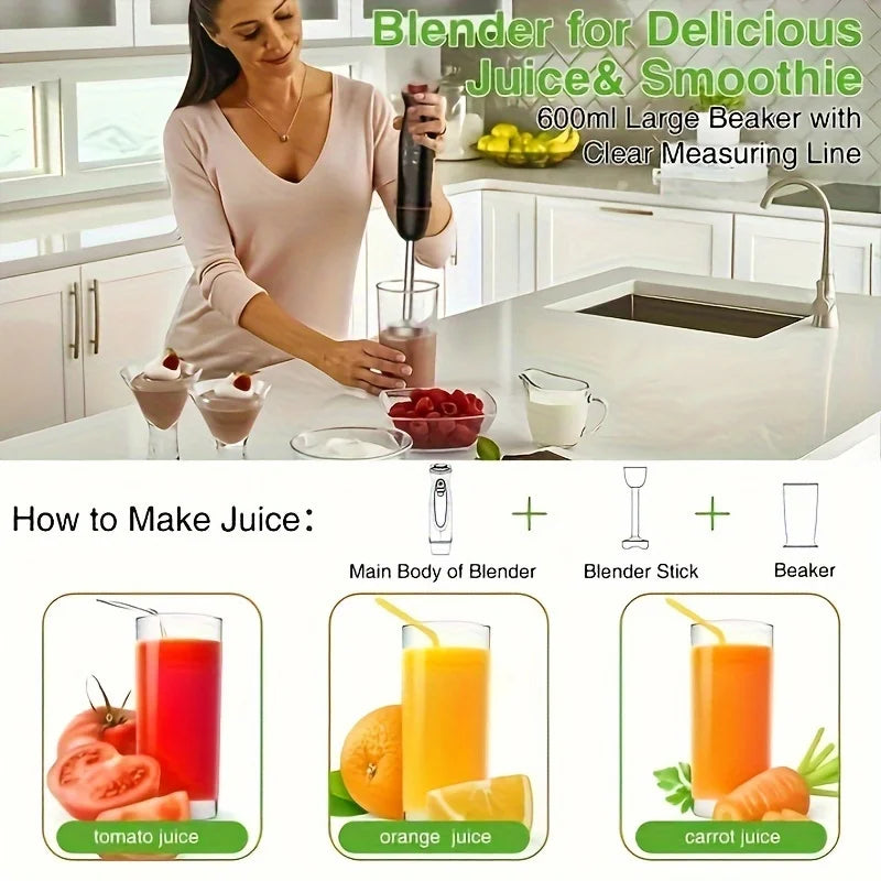 5 piece..12 speed Immersion Hand Blender