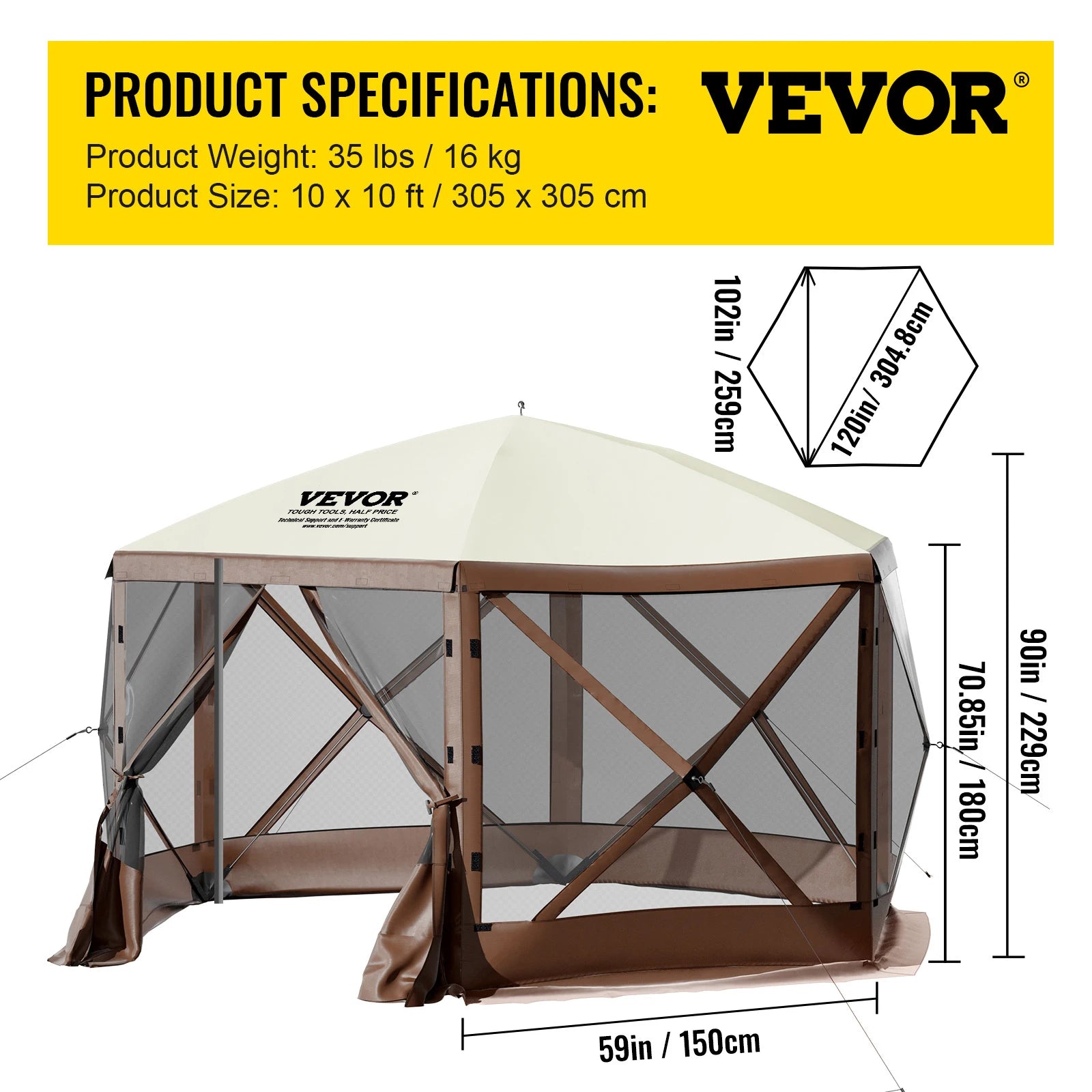 Pop-up Camping Gazebo Canopy Shelter