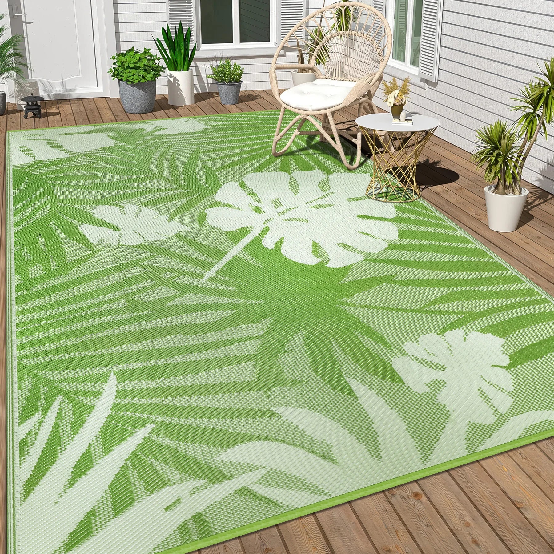 9‘x12' Outdoor Rug Waterproof  Rug Patio Rug Indoor Outdoor