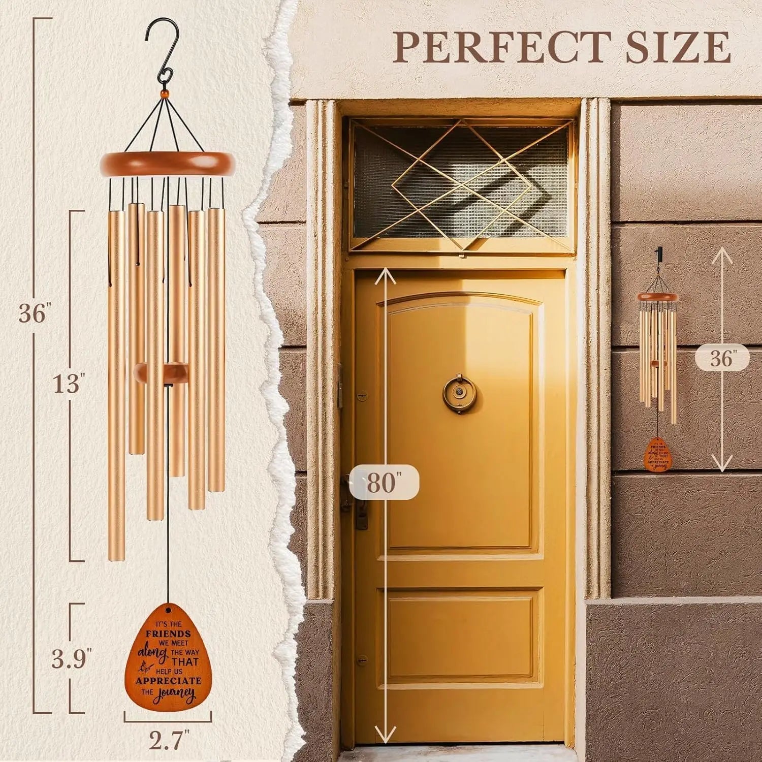 Friendship Wind Chime For Outdoor Decor