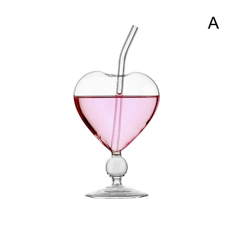 Rose-Shaped Red Wine Glasses