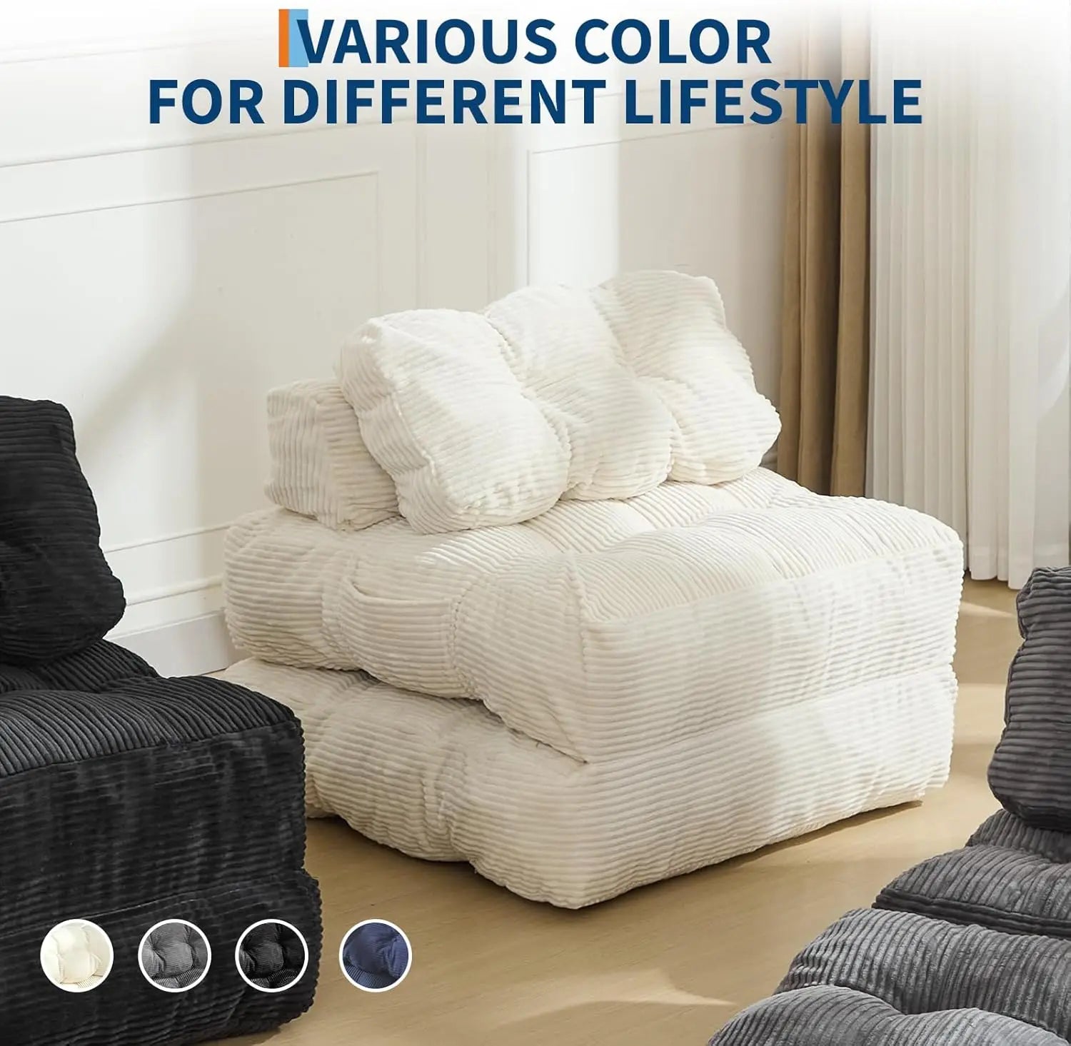 3-in-1  34" Folding Sofa Bed