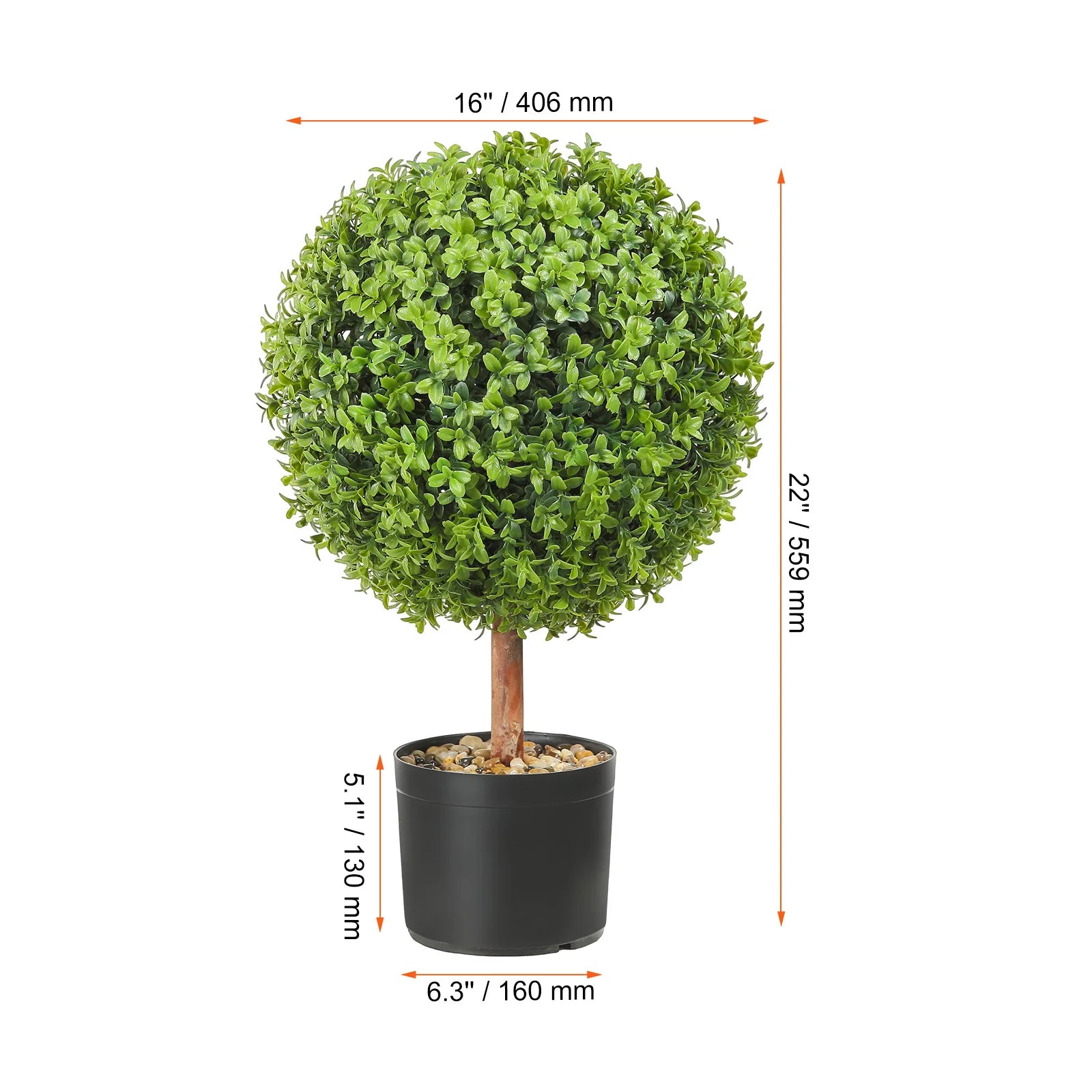 1/2pcs Artificial Boxwood Spiral Topiary Plant