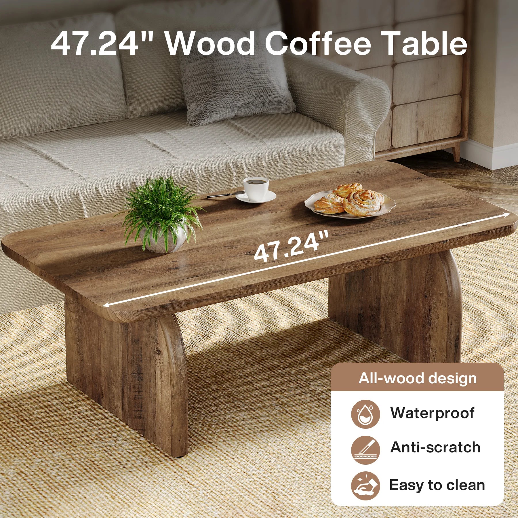 47.24 "Farmhouse Coffee Table,