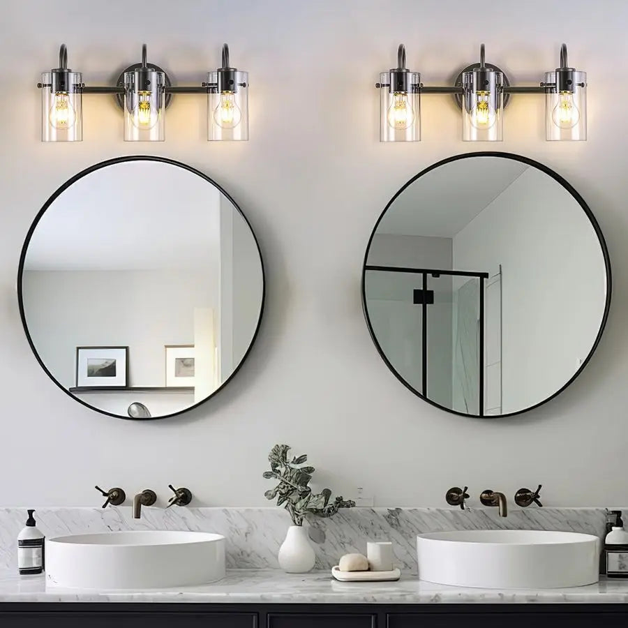 Matte Black Bathroom Wall Light Fixture